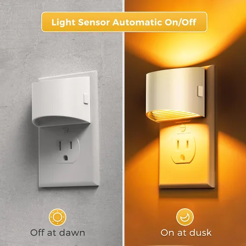 Miniatura 2 de L LOHAS LED - Luces nocturnas enchufables en la pared con 3CCT ajustable (1600K/3000K/5000K), luz nocturna de 1W enchufable en la pared, sensor