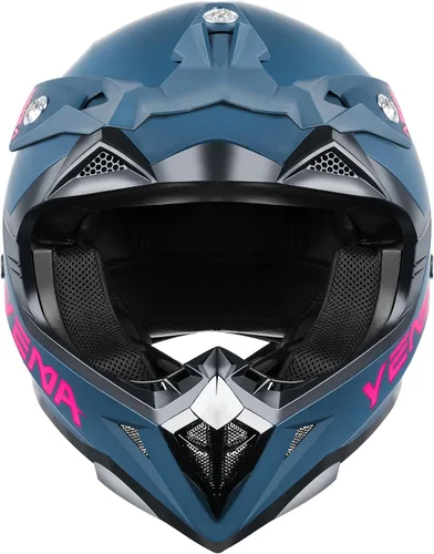 Miniatura 2 de Casco para Dirt Bike YEMA aprobado por DOT - Casco de motocross ATV MX BMX todoterreno de cara completa con 8 ventilaciones y forro removible, casco