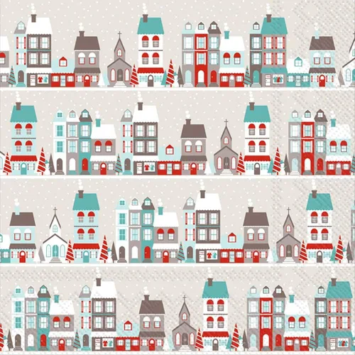 Miniatura 9 de Ideal Home Range Servilletas de papel de Navidad, 3 capas, 20 unidades, 5" x 5", Ángeles Grace - Gris ANGEL'S GRACE Cóctel gris