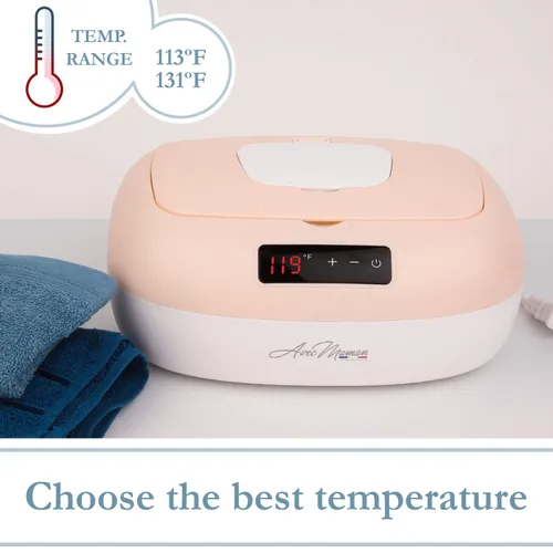 Miniatura 4 de La Caresse Calentador de toallitas para bebés, esenciales para bebés, dispensador de toallitas húmedas, pantalla digital con ajustes de calor