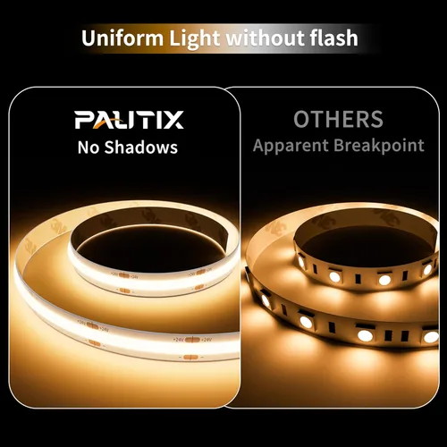 Miniatura 2 de PAUTIX COB - Tira de luz LED IP65, impermeable, 32.8 pies, 5040 LED, blanco cálido, 3000 K, cinta LED CRI90+ flexible de alto lumen, súper