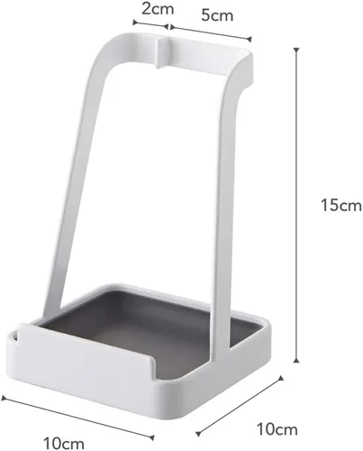 Miniatura 8 de Yamazaki Home Torre soporte para cucharones - Soporte para tapa para utensilios de cocina - Acero Blanco