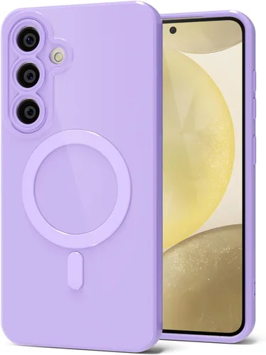 Miniatura 47 de Svanove para Samsung Galaxy S22 Funda de teléfono de silicona magnética, compatible con Magsafe, linda para mujeres, brillante color brillante, gel