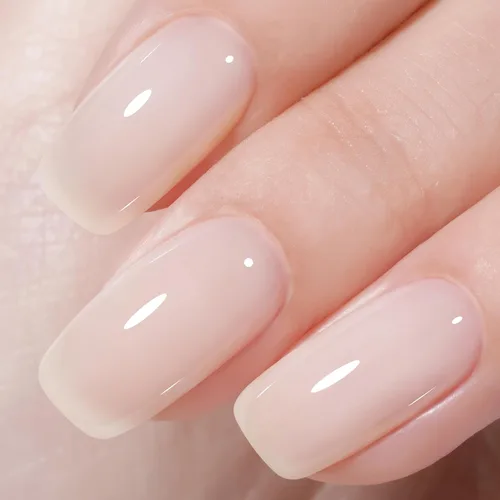 Miniatura 19 de AILLSA Esmalte de uñas de gel amarillo otoñal, esmalte de gel de hojas de otoño, esmalte de gel neutro translúcido nude de larga duración