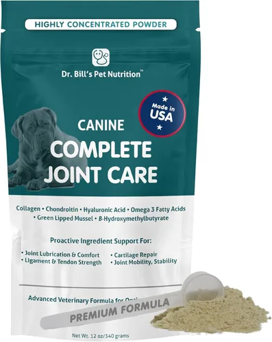 Dr. Bill's Canine Complete Joint Care - Suplemento avanzado para cadera y articulaciones para perros - Apoya la movilidad, el cartílago y los