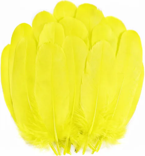Miniatura 19 de Holmgren Plumas de Artesanía de Mardi Gras a Granel – 200 piezas Plumas de Ganso Grandes de 5-6 pulgadas para Decoración de Mardi Gras Carnaval