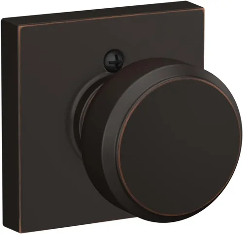 Miniatura 69 de SCHLAGE F51A BWE 622 - Pomo de puerta Bowery, cerradura de entrada con llave, color negro mate Mate negro