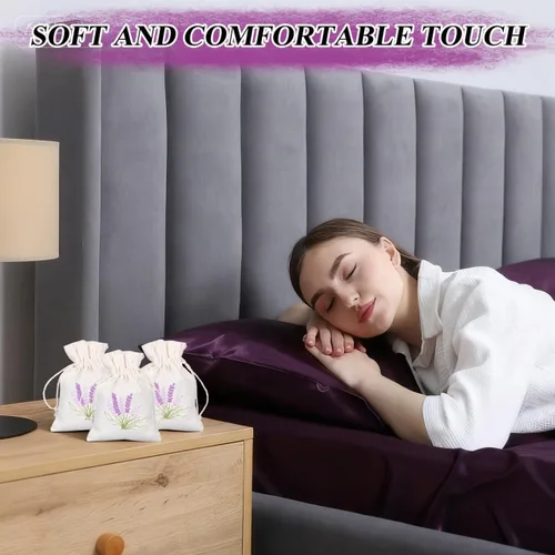 Miniatura 6 de HOLIDYOYO Bolsas vacías recargables de 5.51 x 3.93 pulgadas con cordón de lino para fragancias de lavanda, joyas, dulces, recuerdos de fiesta
