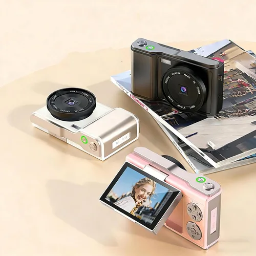 Miniatura 5 de Yunseity Cámara digital 4K 48MP Vlogging Cámara 4K Video con pantalla abatible de 3 pulgadas 180 y zoom de 18X para fotografía, viajes, selfies
