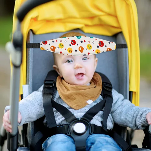 Miniatura 6 de HESTYA 2 Piezas Banda de Soporte para Cabeza de Asiento de Coche para Bebés, Correa de Reposo para Silla de Paseo, Reposo de Cabeza para Dormir