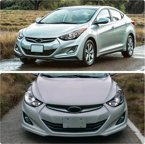 Miniatura 5 de DWVO - Conjunto de faros compatible con Elantra 2011 2012 2013 11 12 13, lámpara de repuesto, carcasa cromada, lente transparente, reflector ámbar