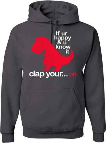 Miniatura 14 de Wild Bobby Sudadera con capucha unisex con estampado "If You're Happy and You Know it" de Dinausor