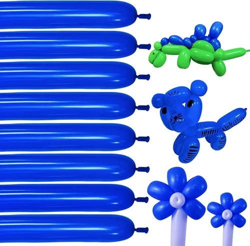 Miniatura 12 de Globos negros de 260 globos negros de látex grueso de 260q para modelo animal, 100 globos largos giratorios para regalos de Navidad de Halloween