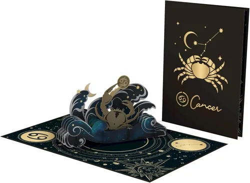 Miniatura 14 de iGifts And Cards Tarjeta emergente de cumpleaños del zodiaco Géminis, felicitación del horóscopo 3D con tarjeta de notas y sobre, constelación