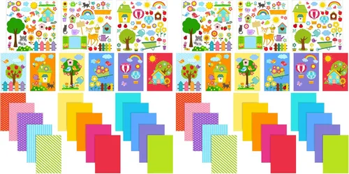 Miniatura 7 de Outus Kit de 15 tarjetas de felicitación, incluye 3 hojas de calcomanías, 15 sobres en blanco y 15 calcomanías de sellado, kit de tarjetas