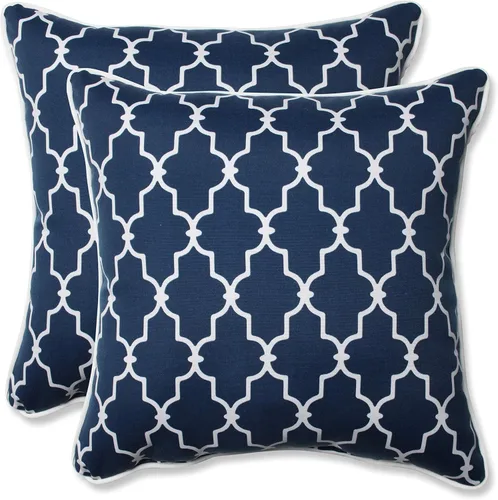 Miniatura 38 de Pillow Perfect Trellis - Almohadas para interiores y exteriores, 2 unidades, lumbares, 11.5 x 18.5 pulgadas, color negro