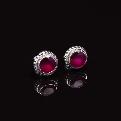 Miniatura 12 de Round Gemstone Stud Design 2