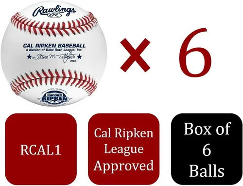 Miniatura 2 de Rawlings Cal Ripken Baseballs Grado de competición RCAL1 Juvenil/14U Opciones de conteo múltiple
