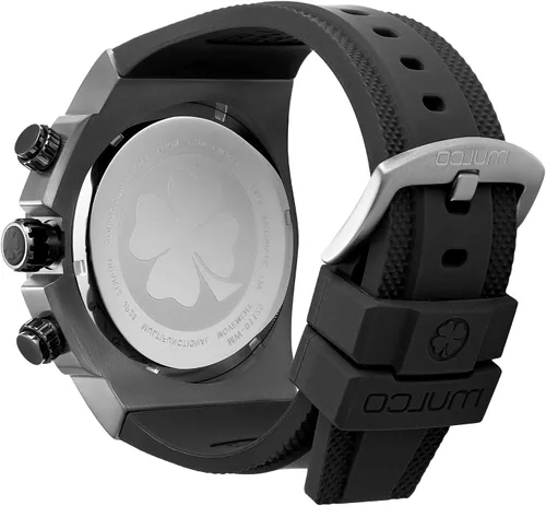 Miniatura 3 de MULCO Relojes para hombre - Evol, caja de acero inoxidable con correa de silicona para muñeca, movimiento multifuncional de cuarzo, pantalla