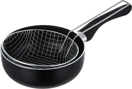 Miniatura 5 de IBILI Sartén Set Inducta con Cesta 7.1 in, Aluminio, Negro/Plata