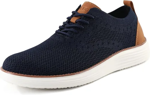 Miniatura 8 de VILOCY - Tenis de vestir informales para hombre, zapatos oxford cómodos de malla transpirable