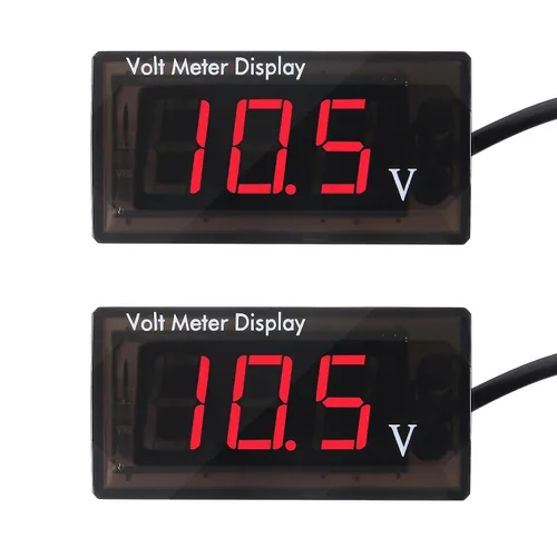 Miniatura 9 de 2 PCS Voltímetro Digital DC 5-28V para Coche, Medidor de Voltaje 12V, Medidor de Audio para Coche, Pantalla LED, Medidor 12V Impermeable, Medidor
