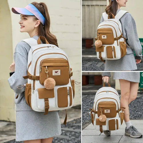 Miniatura 6 de Mochila para portátil de 15.6 pulgadas, mochila escolar para niños, mochilas universitarias, mochila de viaje, mochilas grandes para adolescentes