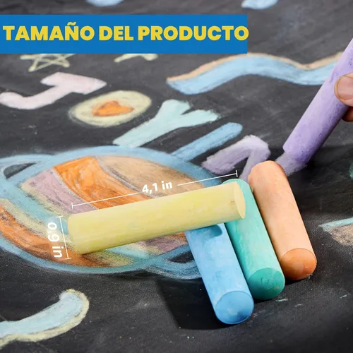Miniatura 6 de JOYIN 120 tizas para acera para niños, caja gigante, no tóxica, jumbo, color jumbo, lavable, tiza para acera para niños pequeños en 10