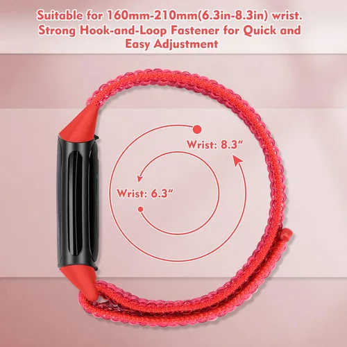 Miniatura 4 de Compatible con Fitbit Charge 5 bandas para mujeres y hombres, correa deportiva de nailon suave y transpirable con velcro para Fitbit Charge 5 China