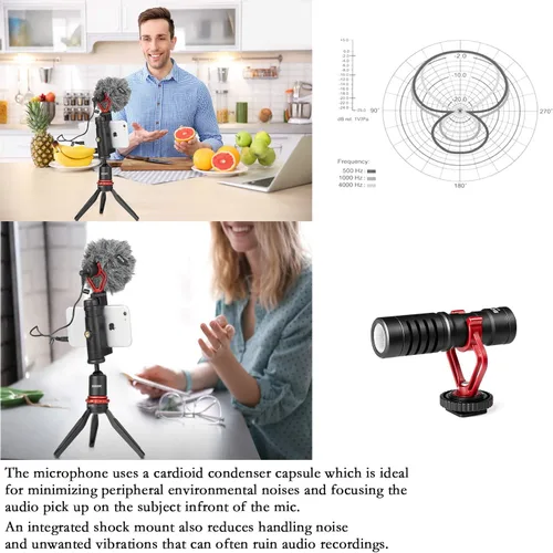 Miniatura 4 de BOYA MM1 - Micrófono universal para cámara, micrófono de escopeta súper cardioide con soporte de choque para cámara, consumidor, videocámara