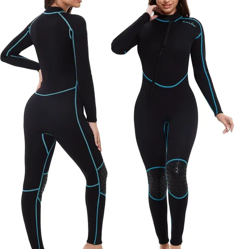 Miniatura 10 de Traje de neopreno OMGear para buceo de 2 mm y 3 mm para hombres y mujeres, traje de neopreno térmico de cuerpo corto/completo para adultos, traje