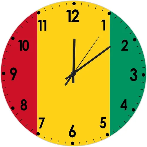 Miniatura 151 de Cheyan Reloj de pared con bandera de Canadá de 12 pulgadas, silencioso, sin tictac, de PVC, funciona con pilas, reloj redondo decorativo, regalo