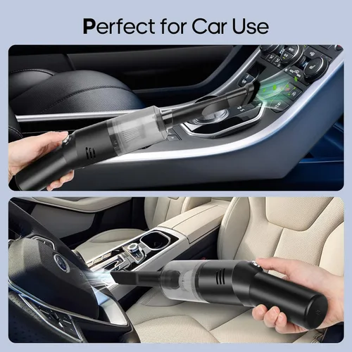 Miniatura 7 de Auloea Mini aspiradora portátil para coche, alta potencia inalámbrica (14.11 oz) Aspirador recargable de mano para escritorio V06