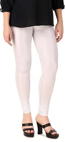 Miniatura 43 de ladyline Leggings Churidar elásticos de algodón para mujer Extra largos de longitud completa de cintura alta Talla regular y grande Pantalones