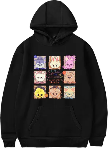 Miniatura 12 de KPOP Skz - Sudadera con capucha de 5 estrellas Jisung Felix Hyunjin Merch para mujeres y hombres
