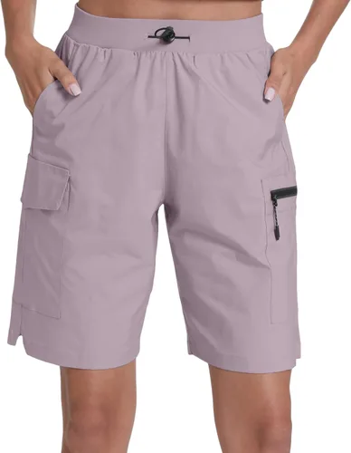 Miniatura 13 de Pantalones cortos de senderismo para mujer, de secado rápido, ligeros, para viajes, atletismo