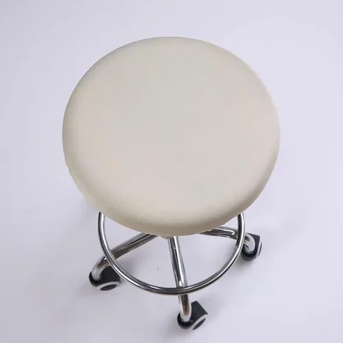 Miniatura 8 de ANWUCHEN - 4 fundas suaves para taburete, funda elástica para sillas redondas de madera y metal de 13 a 18 pulgadas (beige)