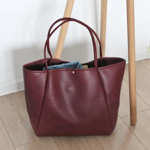 Miniatura 32 de HOXIS Bolso de mano de cuero PU de gran tamaño para mujer, bolso de fin de semana, bolso de viaje