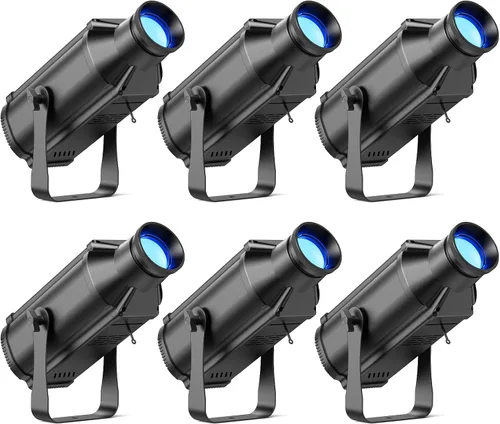 Miniatura 17 de LEKO - Focos de escenario de perfil, luces COB blancas frías y cálidas de 100 W, 3200K-5600K, control de zoom y luces elipsidales DMX512 Par, focos