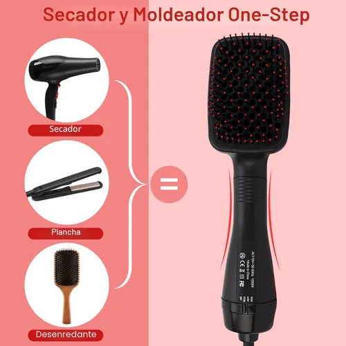 Miniatura 2 de Cepillo Secador Alisador, Desenredante Alisado Suavizante en Un Solo Paso, Reduce el Encrespamiento y Da Más Brillo para Cabello Liso y Recto