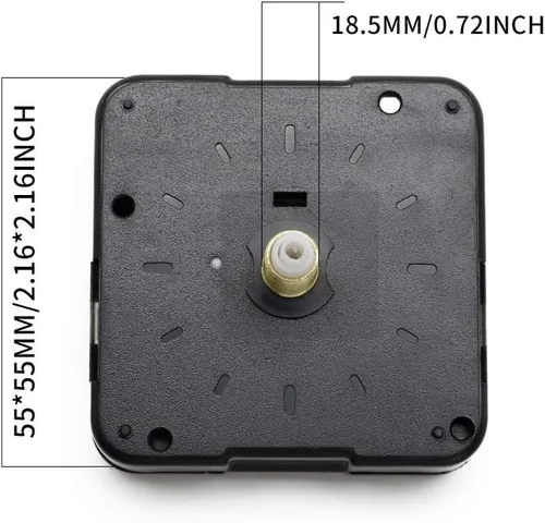 Miniatura 2 de 0.72inch Long Shaft Quartz Clock Movement Wall Clock Kit de reparación (negro)