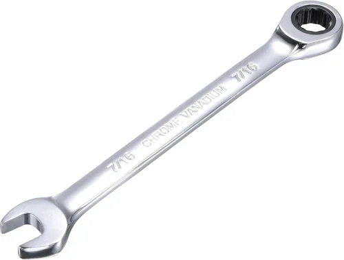 Miniatura 19 de uxcell Llave combinada de carraca de 3/4 de pulgada SAE, 72 dientes, 12 puntos, llave combinada de carraca de extremo cuadrado, herramientas
