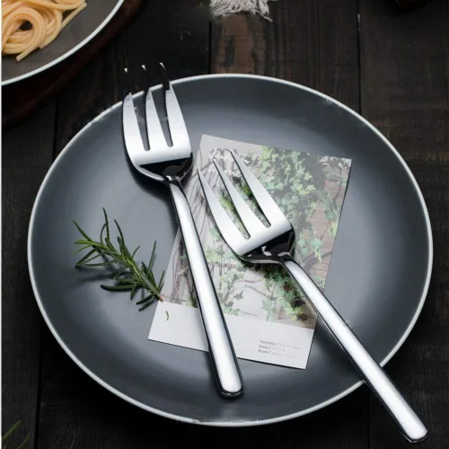 Miniatura 4 de Platos para servir, tenedores de acero inoxidable, utensilios de 9 pulgadas, para pasteles, mantequilla, pastelería, servidores