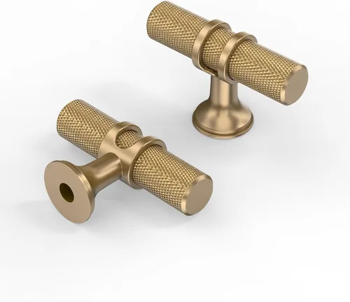 Miniatura 36 de Asidrama - Paquete de 10 manijas para gabinete de cocina de 3 pulgadas (76mm) de color negro mate y bronce champán, tiradores para gabinete