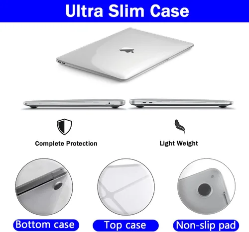 Miniatura 2 de GVTECH Funda para MacBook Air de 13 pulgadas (2010-2017) A1369 A1466 carcasa rígida de plástico, carcasa negra