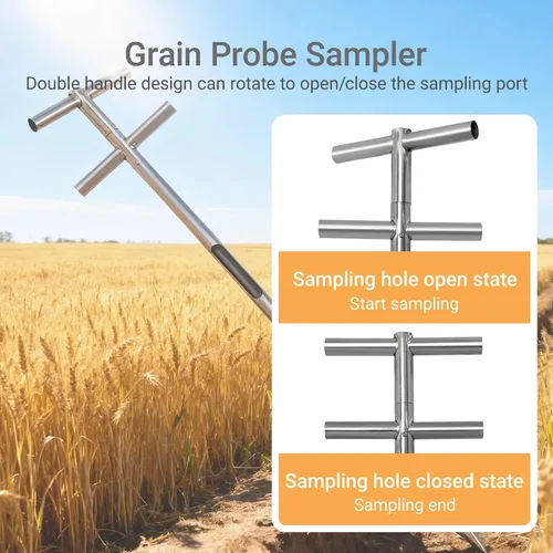 Miniatura 4 de Sonda de muestreo de grano de polvo, sonda de grano para polvos y semillas, muestreador de acero inoxidable, muestra de ladrón de granos, sonda