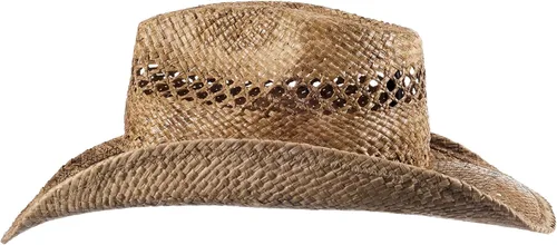 Miniatura 2 de MIX BROWN Sombreros de vaquero de paja, sombrero de vaquero occidental, sombrero de ranchero para hombres y mujeres, exquisita banda de decoración