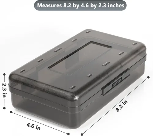 Miniatura 2 de Caja de Lápices, Estuche de Gran Capacidad, Cajas de Lápices de Plástico para Niñas, Niños, Adultos, Caja Rígida de Almacenamiento de Crayones