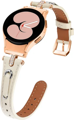 Miniatura 2 de DEALELE Correas compatibles con Samsung Galaxy Watch 6/6 Classic / 5/5 Pro / 4/4 Classic/Galaxy 3 1.614 in / Active 2, correa de repuesto de cuero