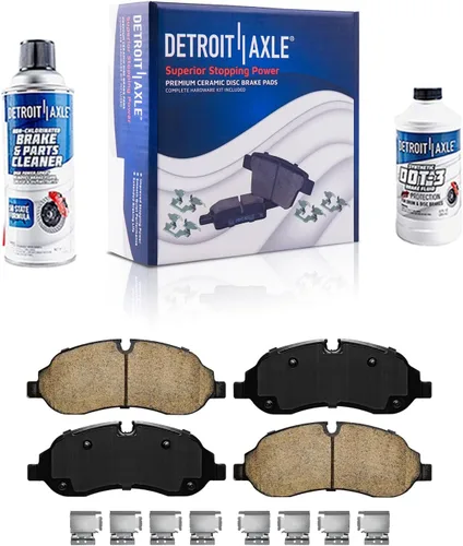Miniatura 71 de Detroit Axle - Pastillas de freno traseras para Honda Odyssey 2011-2017 Pilot 2007-2013 MDX 2010-2013 ZDX 2010-2013 Pastillas de freno de cerámica